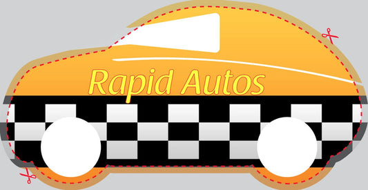 Car or Auto Shaped Label
