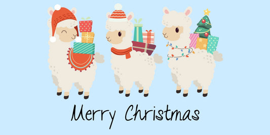 Christmas Llama Label