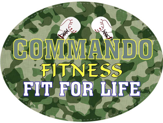 Commando Fitness Oval Label