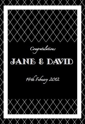 Black Quilted Wine Label