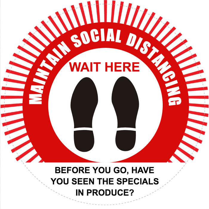 Custom Social Distancing Floor Sign