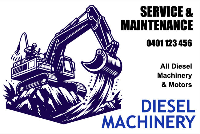 Diesel Machinery Service Stickers