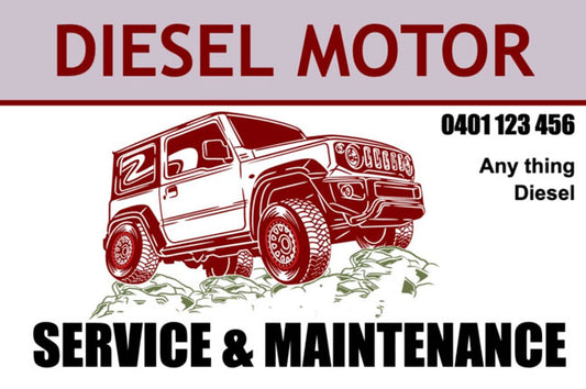 Diesel Motor Service Stickers
