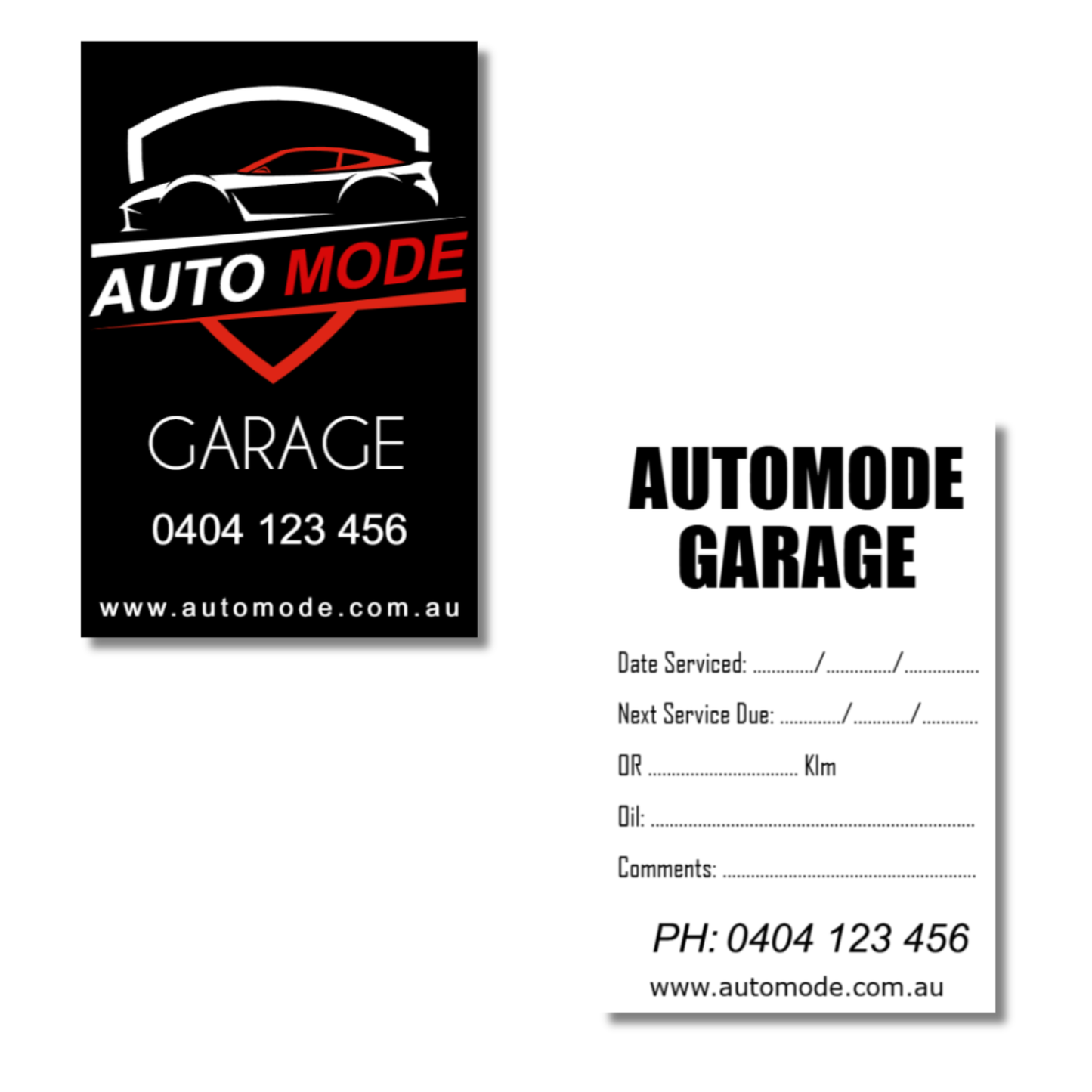 Auto Service Stickers