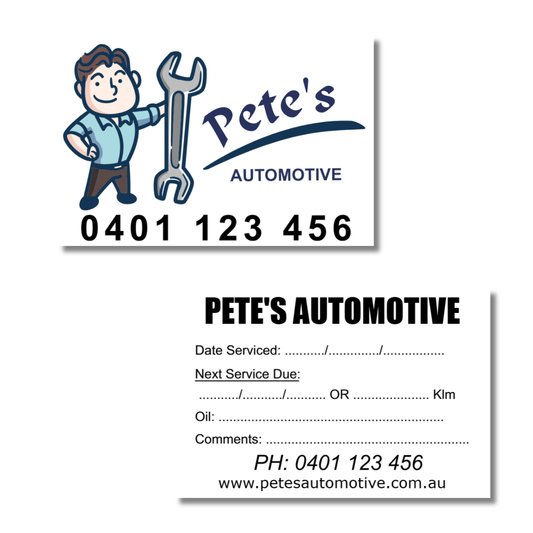 Mechanical Service Stickers