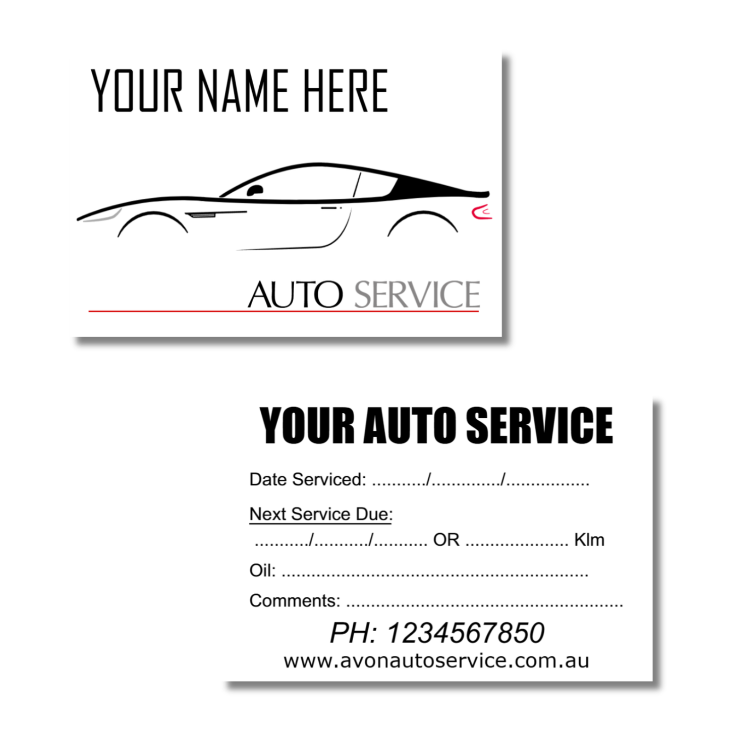 100 x Service Reminder Stickers