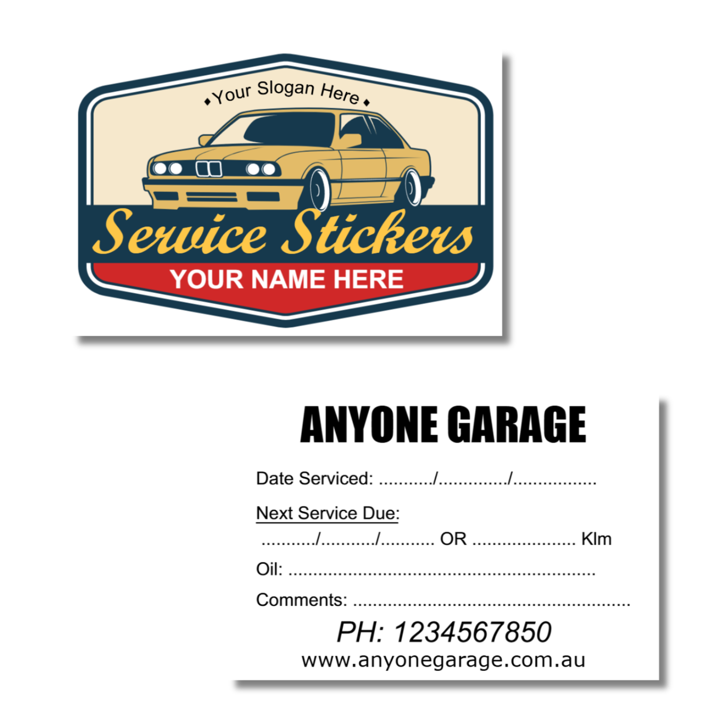 Horizontal Service Stickers