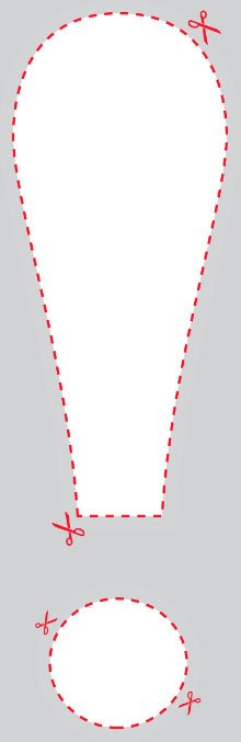 Blank Exclamation Mark Shaped Label