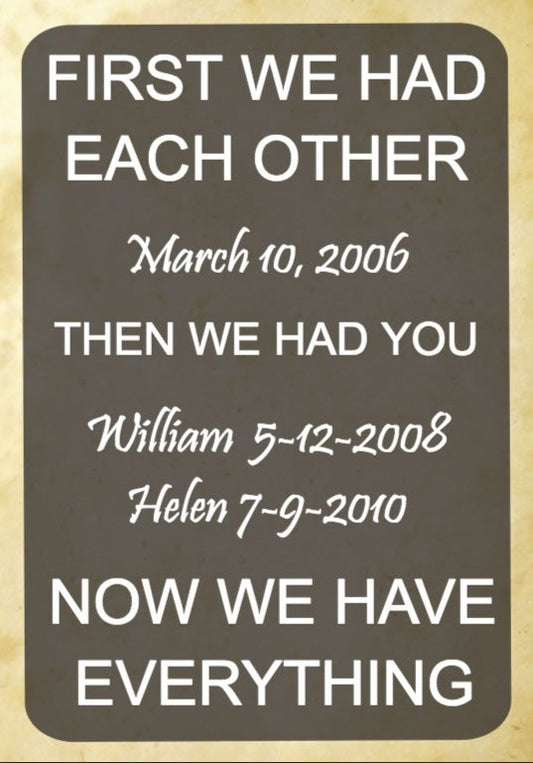 First We Had Each Other Wine Label