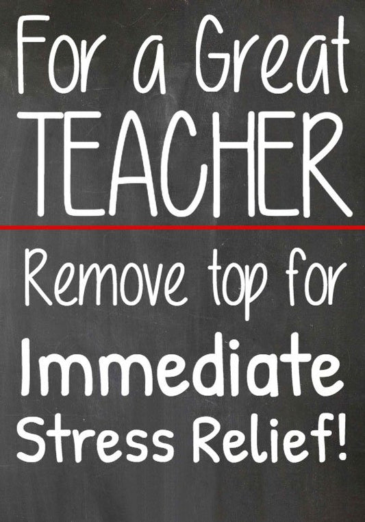 For a Great Teacher Wine Label