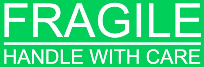 Fragile Handle With Care Warning Sign Sticker