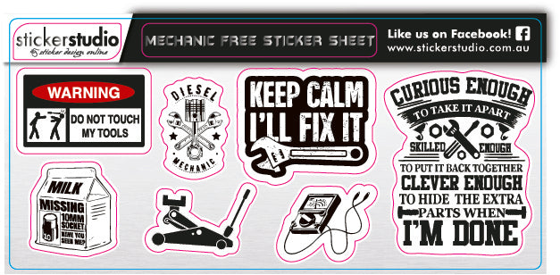 Mechanics Funny Quotes free stickers