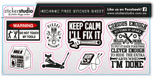 Mechanics Funny Quotes free stickers