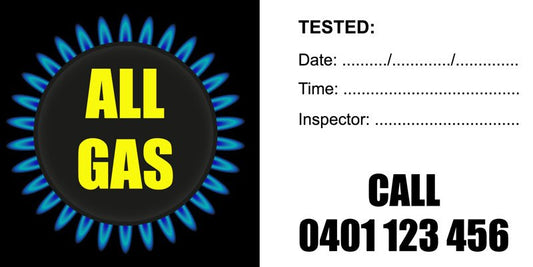 Gas Appliance Service sticker