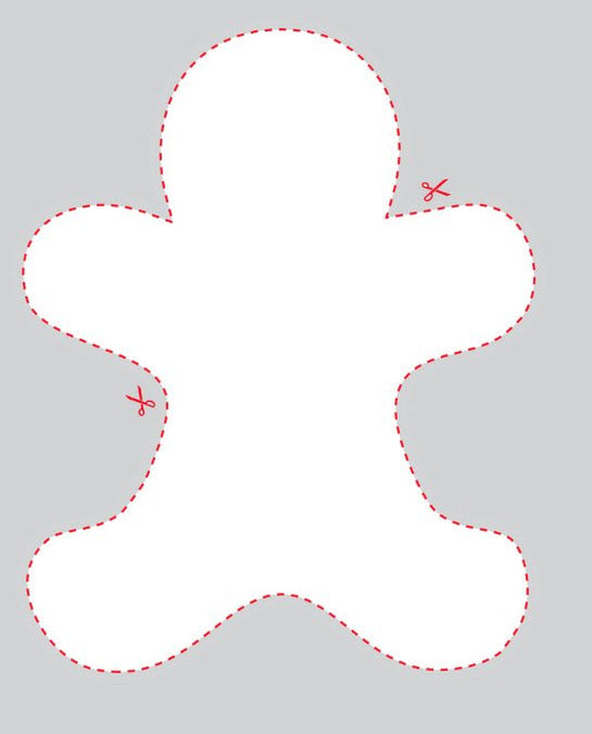 Blank Ginger Bread Man Shaped Label