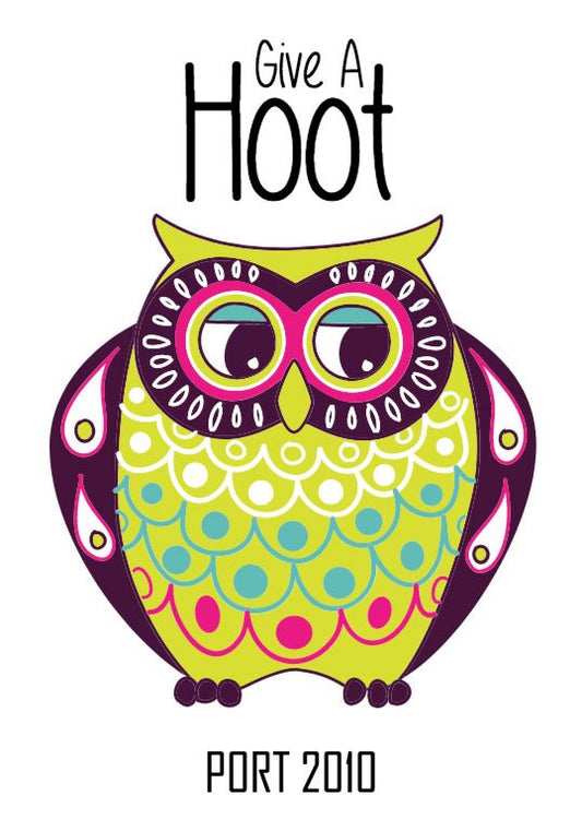 Give a Hoot Port Label
