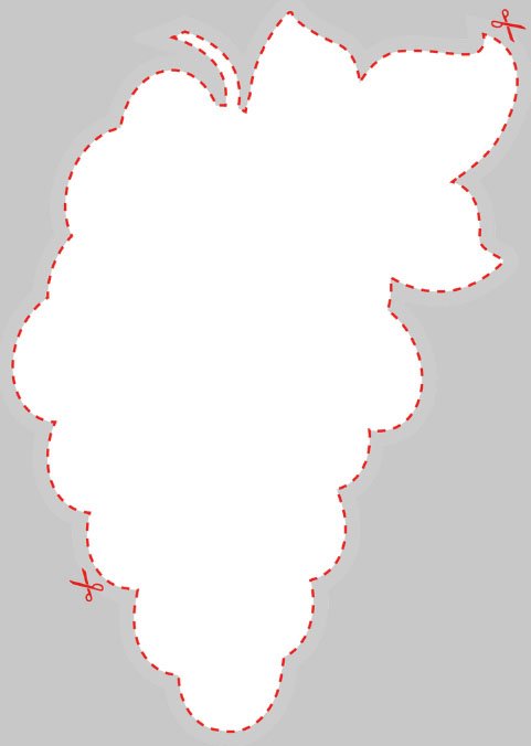 Blank Bunch of Grapes Shaped Label
