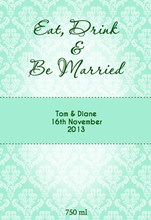 Eat Drink & be Married Wine Label