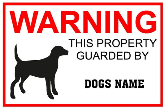 Warning Guard Dog Sign