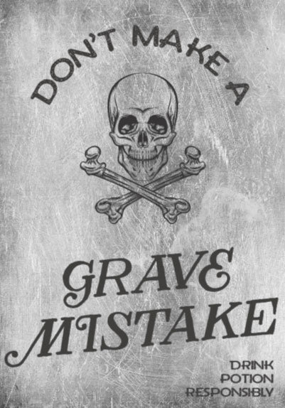 Don't Make A Grave Mistake Wine Label
