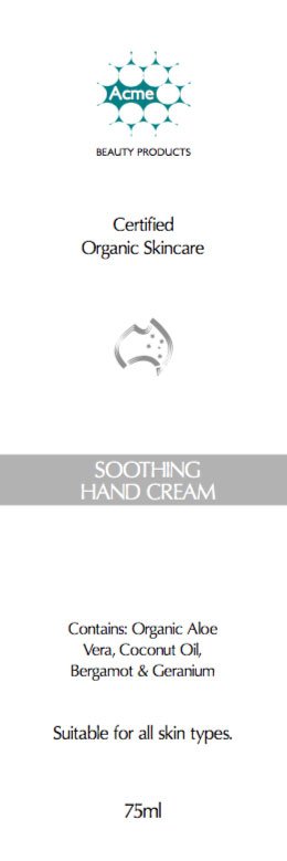Hand Cream Label