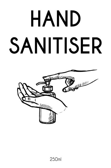 Hand Sanitiser label