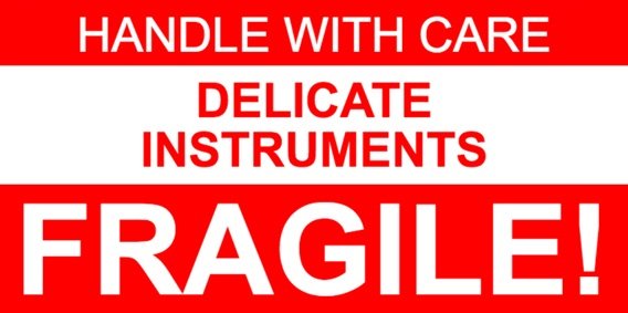 Handle With Care shipping Label