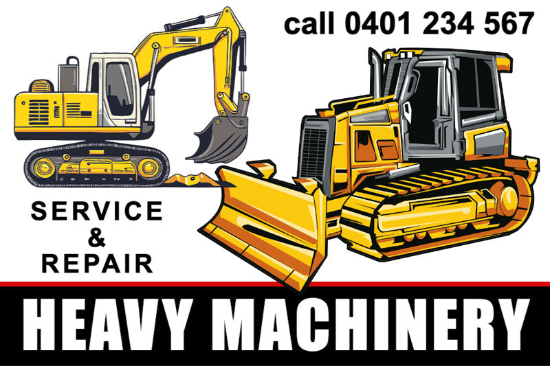 Heavy Machinery Service Stickers