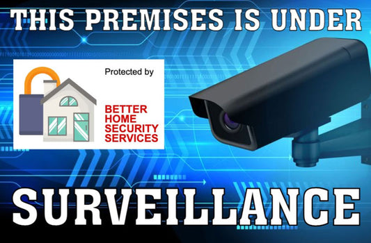 Home Security Window Sticker 150x100mm