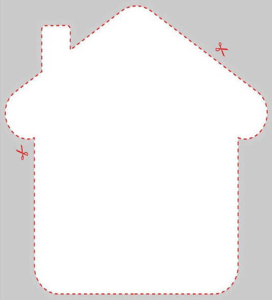 Blank House or Home Shaped Label