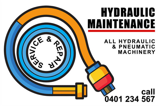 Hydraulic Maintenance Service Stickers