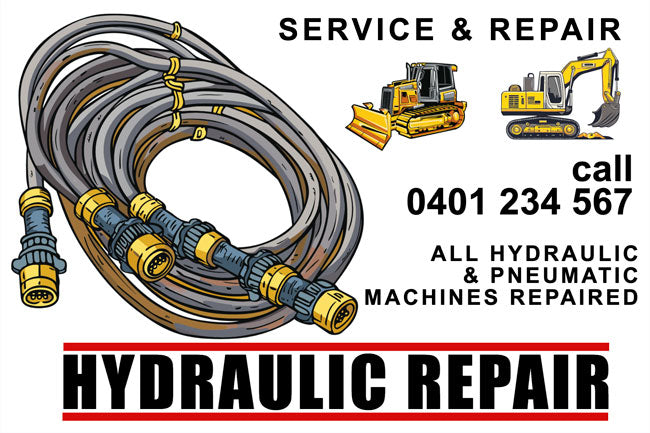 Hydraulic Repair Service Stickers