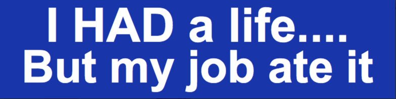 I had a life but my job ate it Bumper Sticker