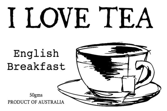 I Love Tea Teabag Label