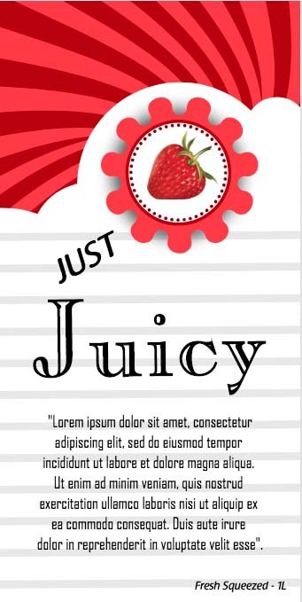 Just Juicy Box Colour Swirl Label