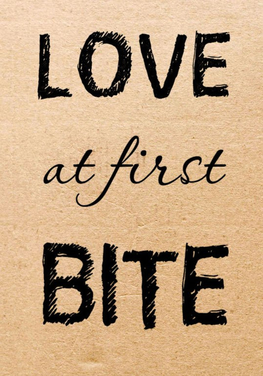 Love at First Bite Wedding Table Label