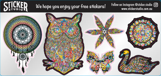 Mandala free sticker sheet
