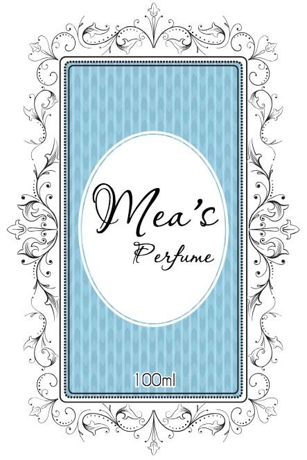 Mea's Perfume Rectangle Label