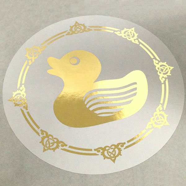 Metallic Gold Ink on Gloss Paper labels