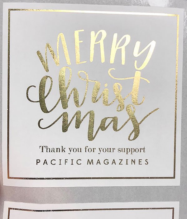 Metallic gold on Matt Paper