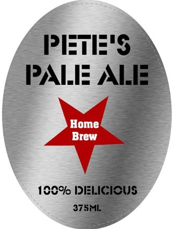 Pale Ale Oval Wine Label