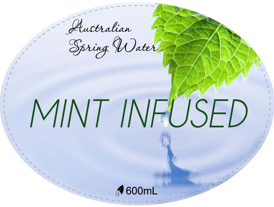Misty Water Bottle Oval Label