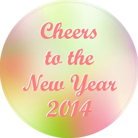 Happy New Year Circular Wine Label