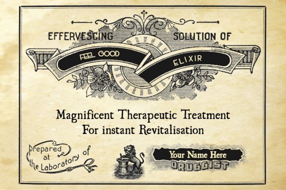 Vintage Medicine or Liquor Bottle label