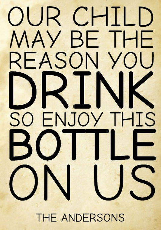 Teacher Thank You Our Child Wine Label