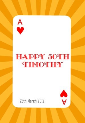 Playing Card Wine Label