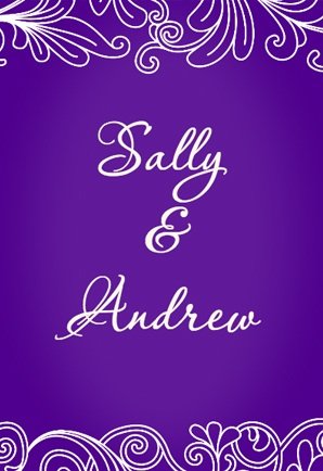 Purple Floral Wine Label