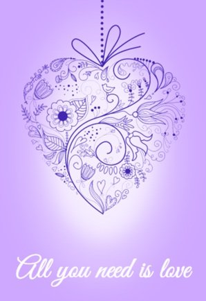 Flower Heart Wine Label