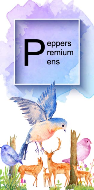 Premium Pens Rectangular Vertical 2:1 Resin Domed Label