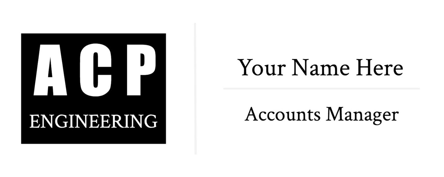 Name Badge Rectangular Horizontal 2.5:1 Resin Domed Label